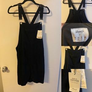 Black Corduroy Overall Jumper